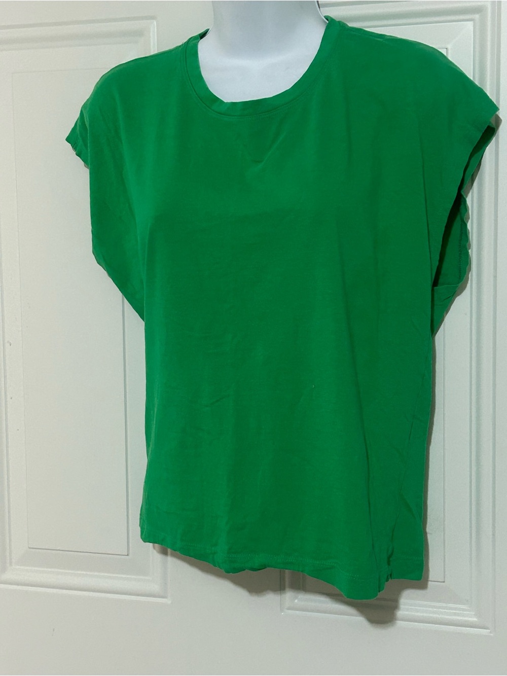 Zara Bright Green Crewneck Short Sleeve Top